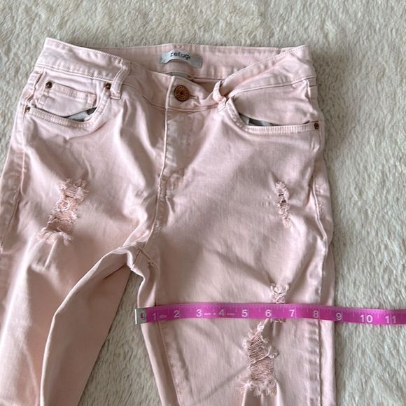 Refuge pink distressed skinny jeans size 6 - Picture 12 of 16